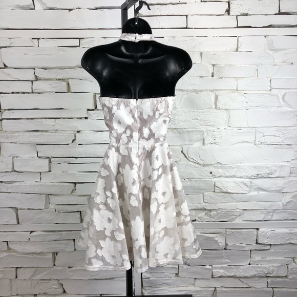 The Moon Halter Slip Floral Dress White 1368 - Picture 3 of 8